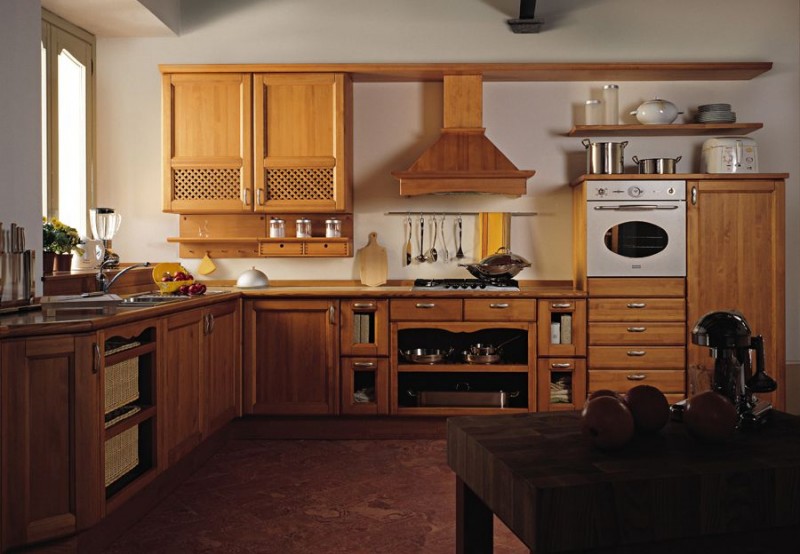 Foto modelo muebles cocina madera rustico 04