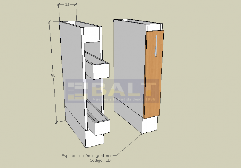 Mueble Modular Especiero detergentero