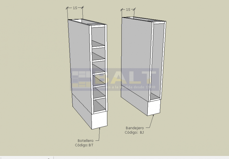 Mueble Modular Botellero y Bandejero