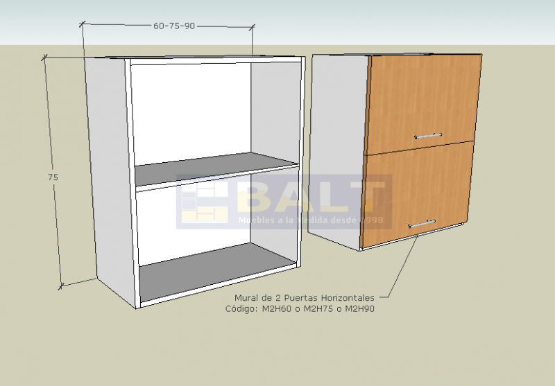 Mueble Mural Puertas Horizontales